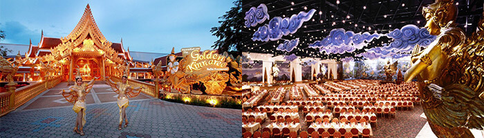 Golden Kinnaree Restaurant, a buffet dinner place at FantaSea Phuket.